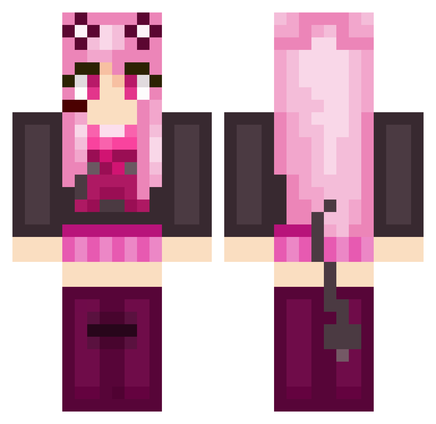 EraseBot07 Minecraft skin, front and back view