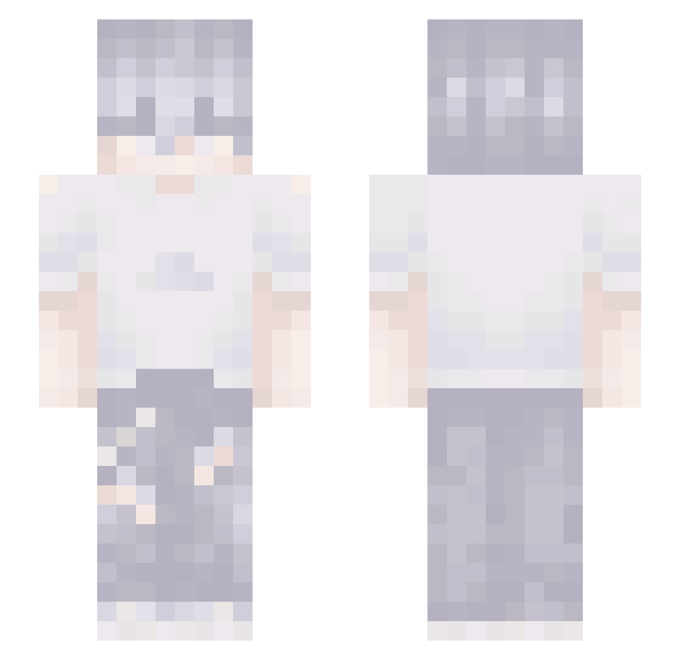 SwerveOwO Minecraft skin, front and back view
