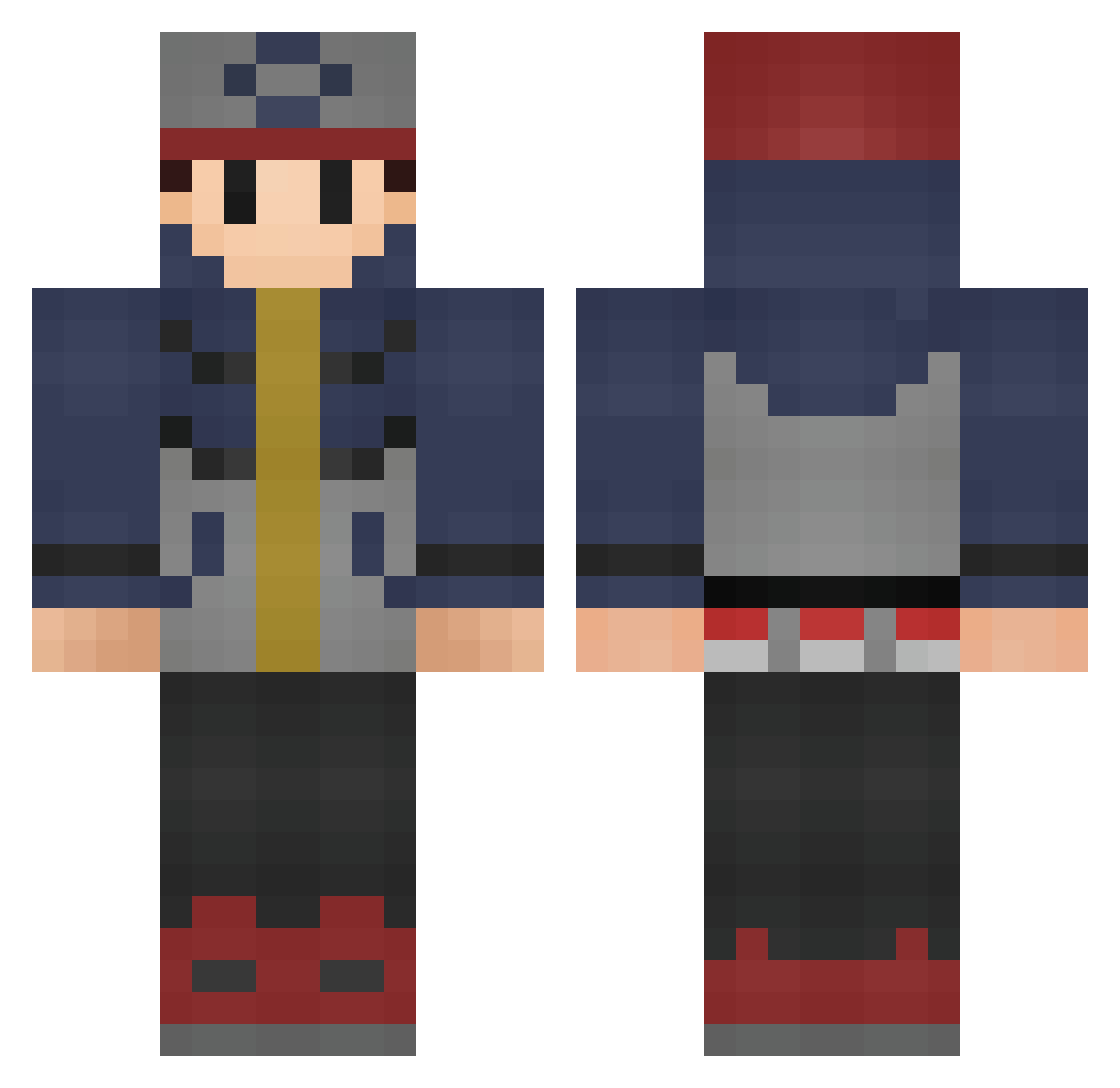 leMarix Minecraft skin, front and back view