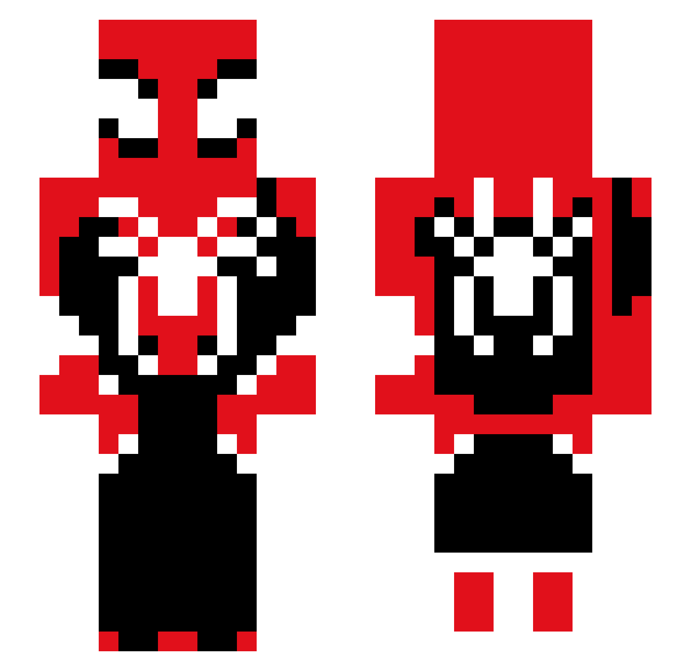 Walter73 Minecraft skin, front and back view