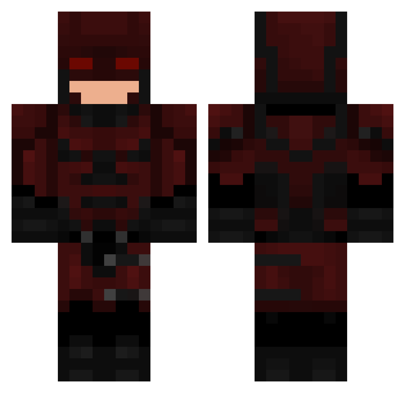 fwkxmui Minecraft skin, front and back view