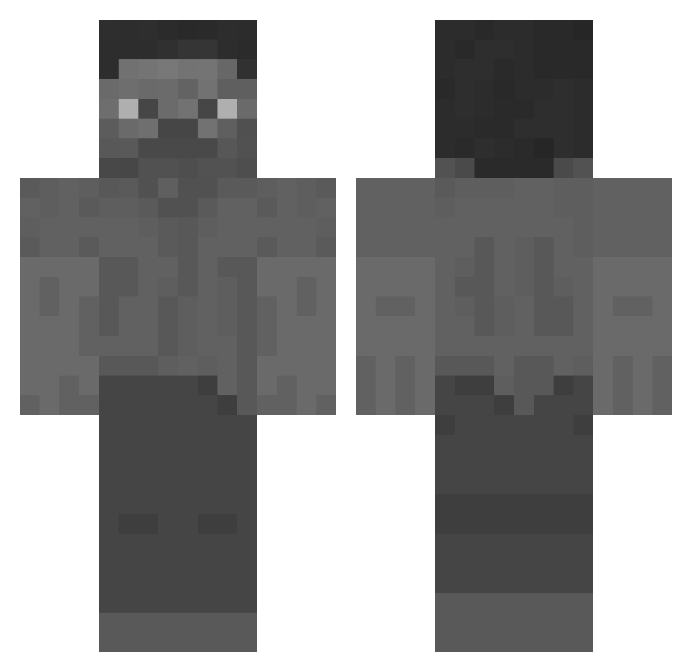 Paalitoo Minecraft skin, front and back view
