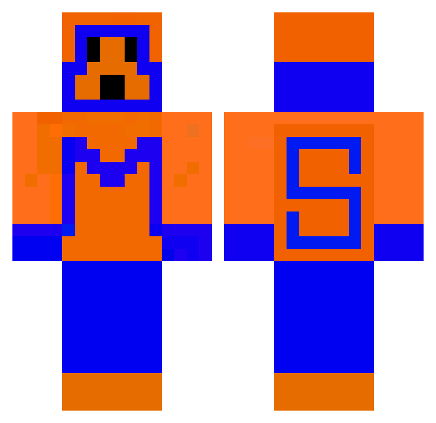 Mankirat16 Minecraft skin, front and back view