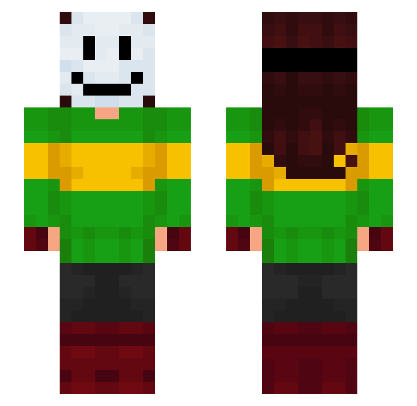 theCraftspud Minecraft skin, front and back view