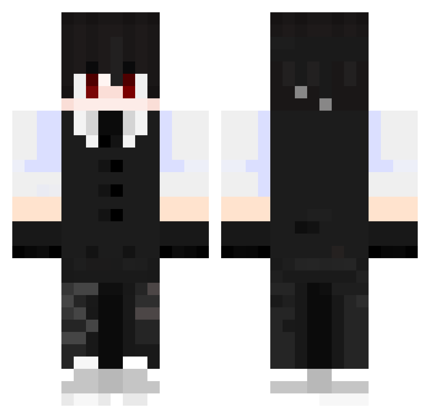 Ikeraxel1110 Minecraft skin, front and back view