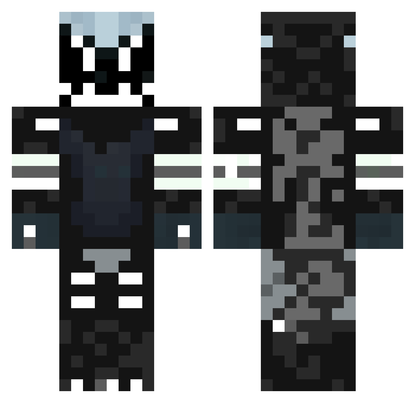 sb_burn Minecraft skin, front and back view