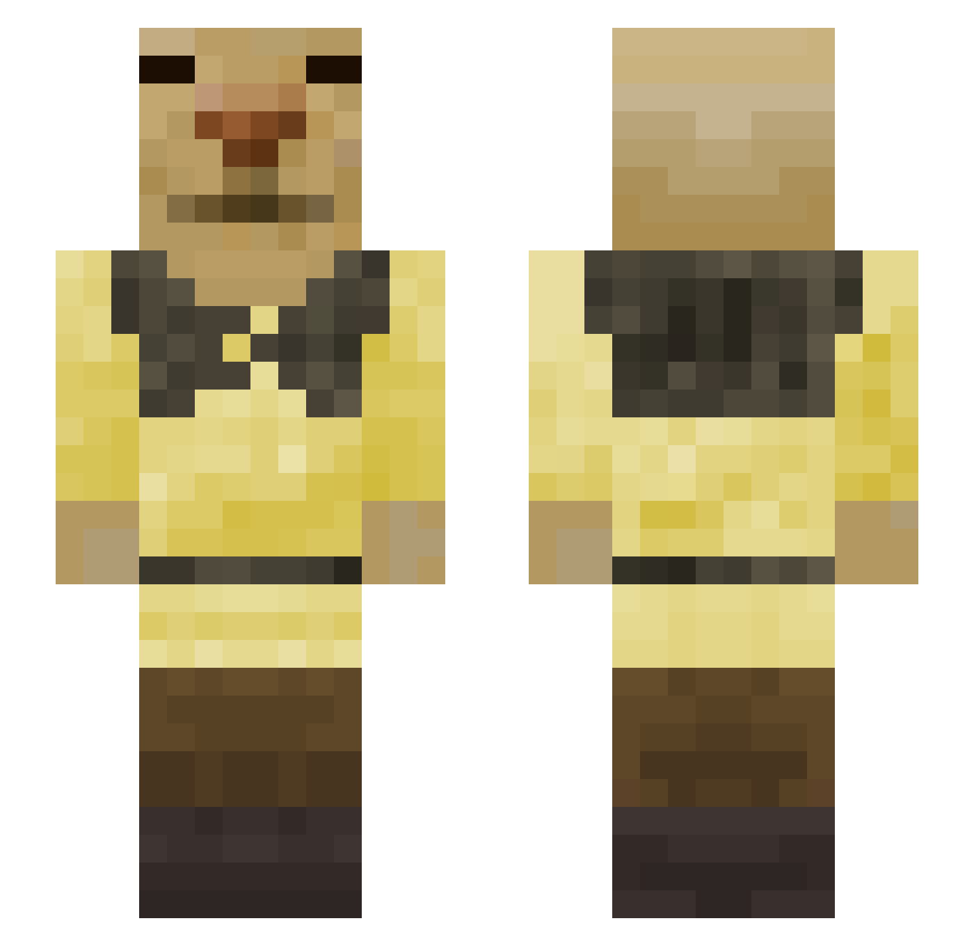 subakii Minecraft skin, front and back view