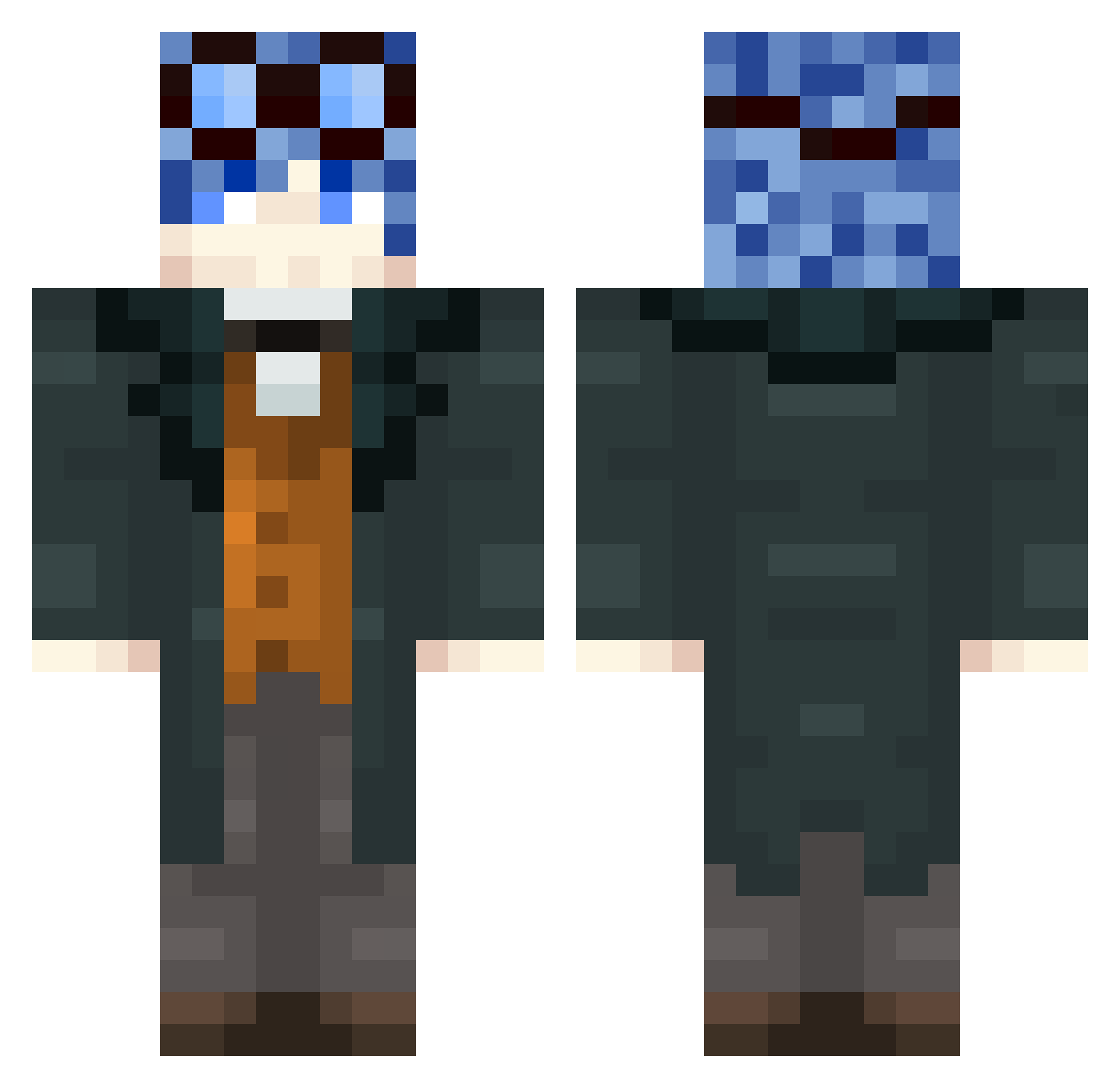 Zooolpen2078 Minecraft skin, front and back view
