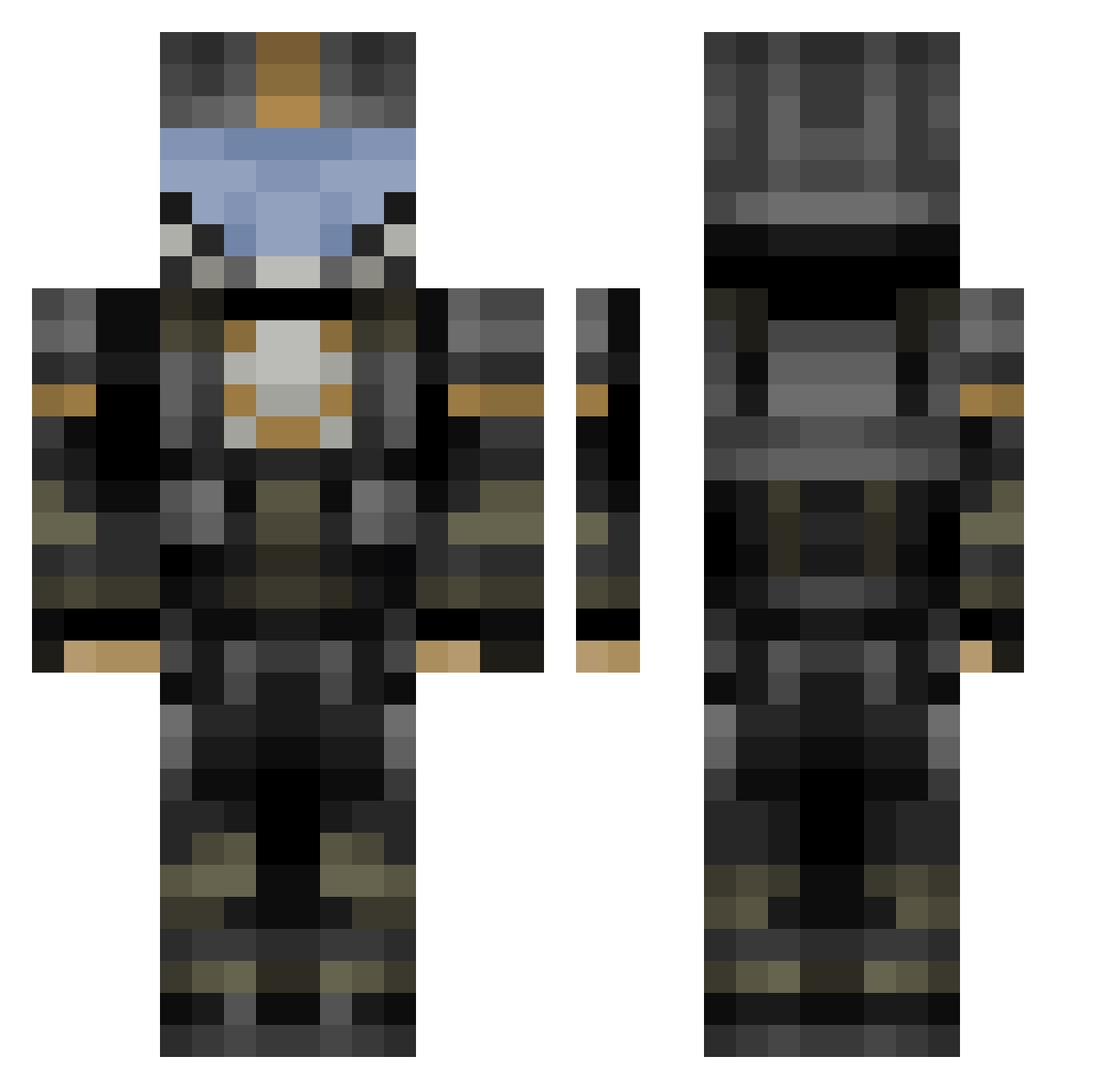 SergeantJohnson Minecraft skin, front and back view