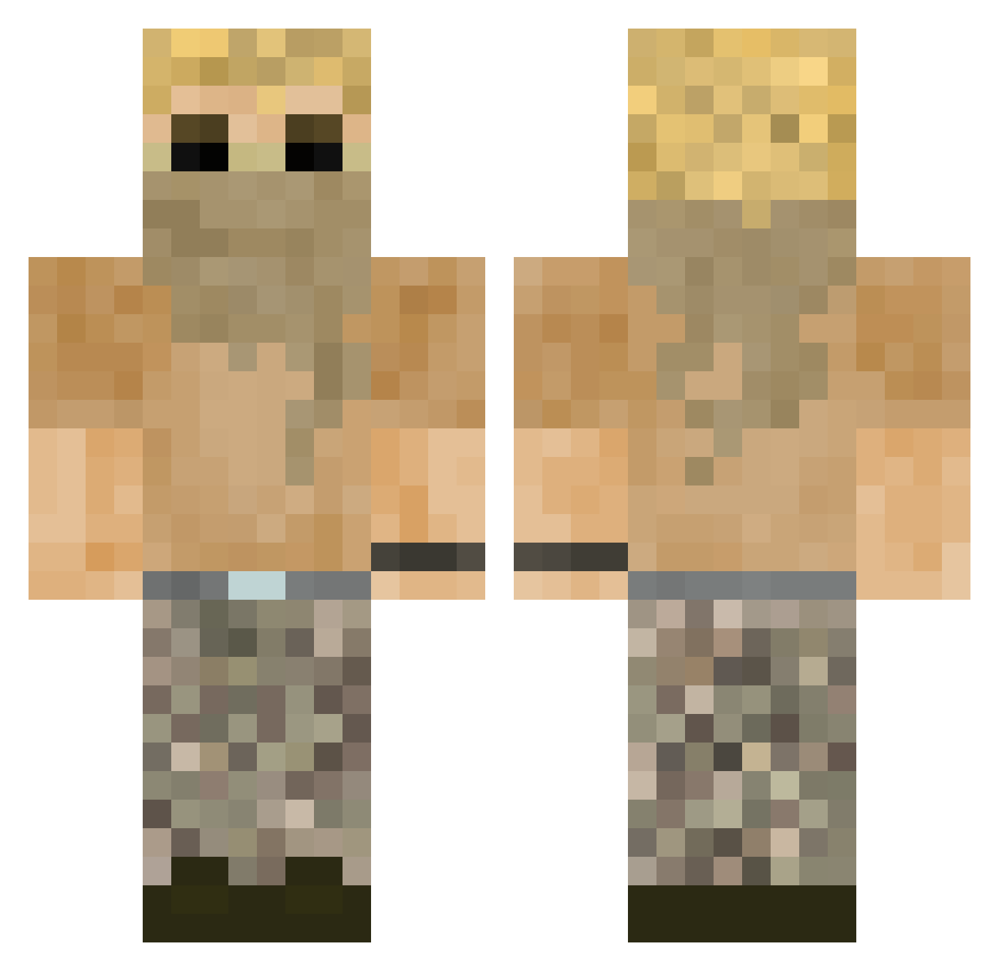 PepY_o Minecraft skin, front and back view