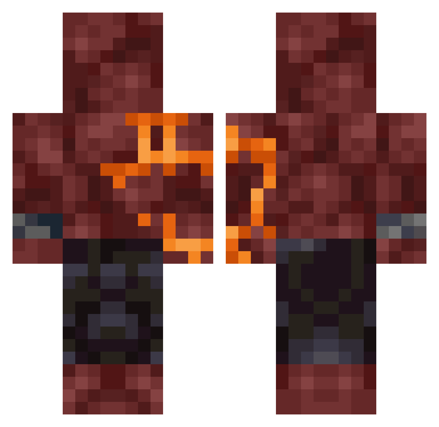 LaloX1365 Minecraft skin, front and back view