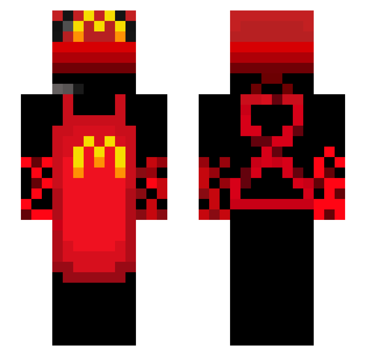 V01Dx_ Minecraft skin, front and back view