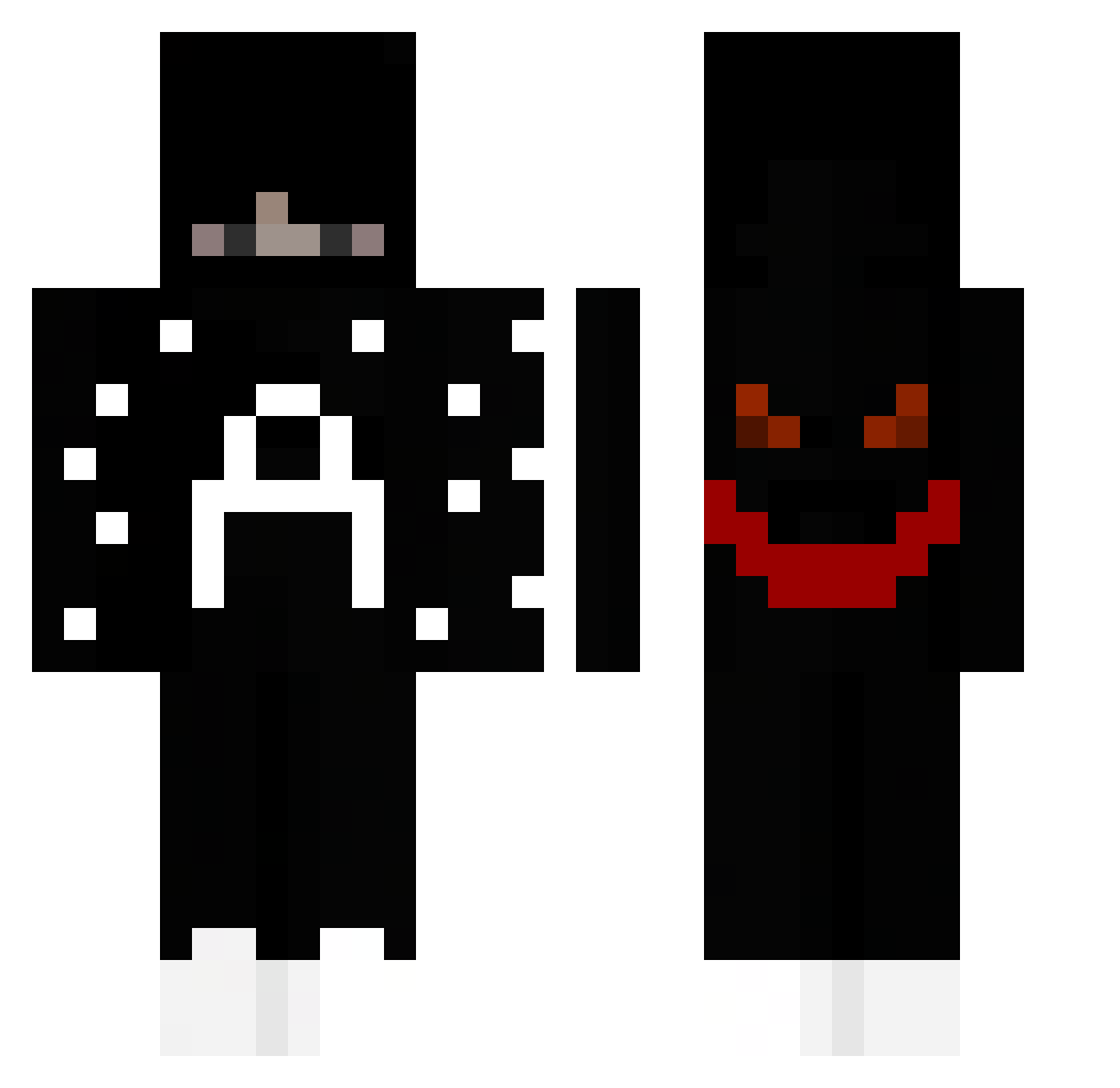 Outwent Minecraft skin, front and back view