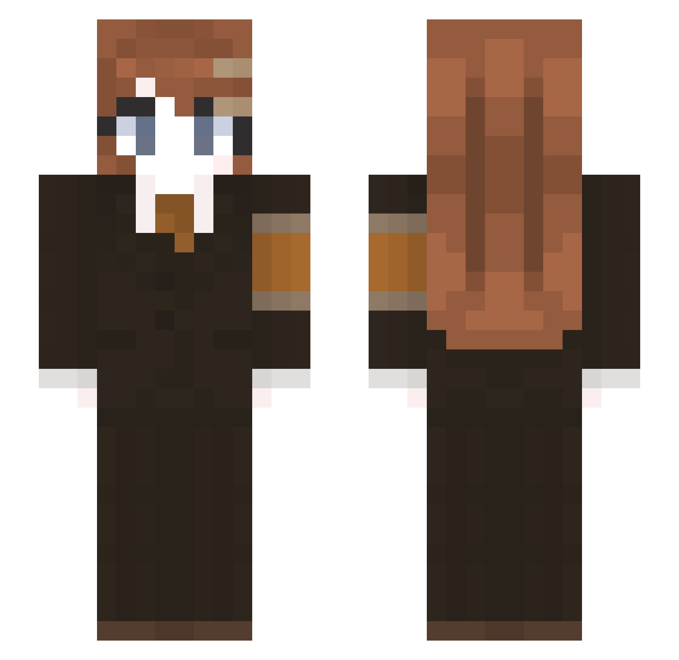 Namhas Minecraft skin, front and back view