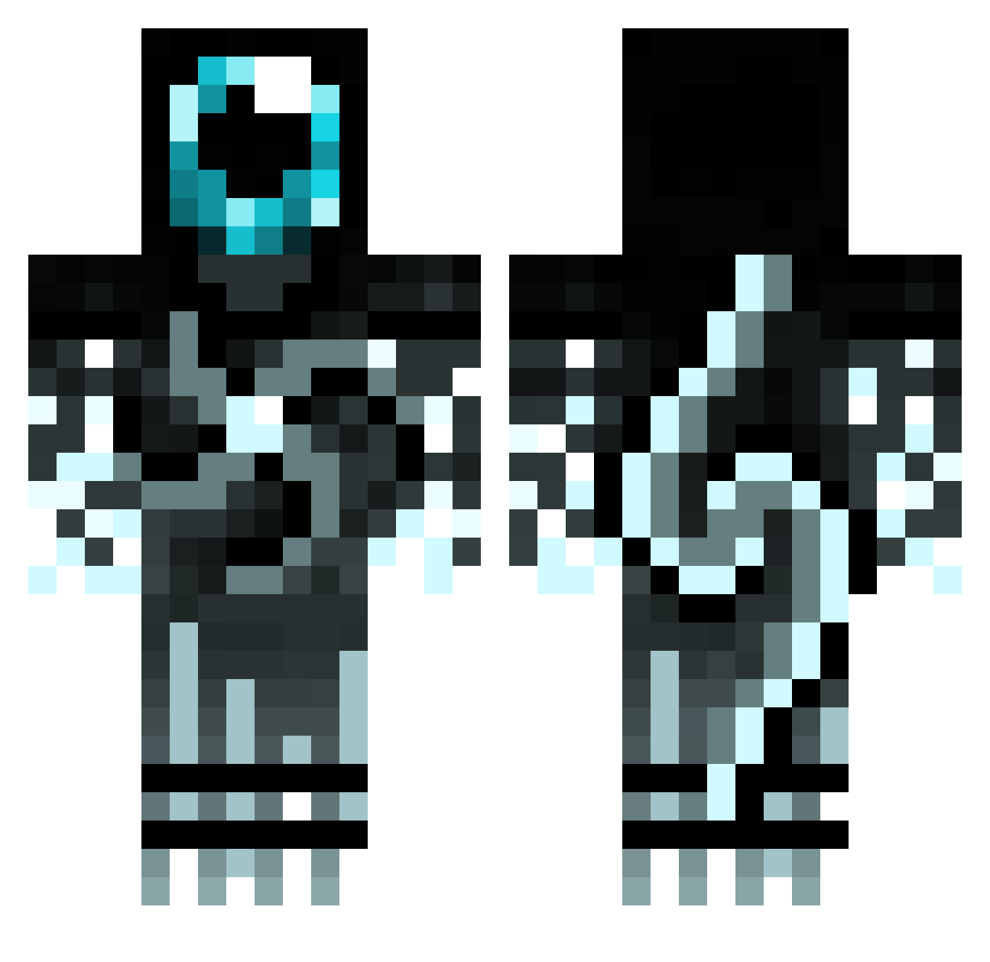 TheStranger1215 Minecraft skin, front and back view