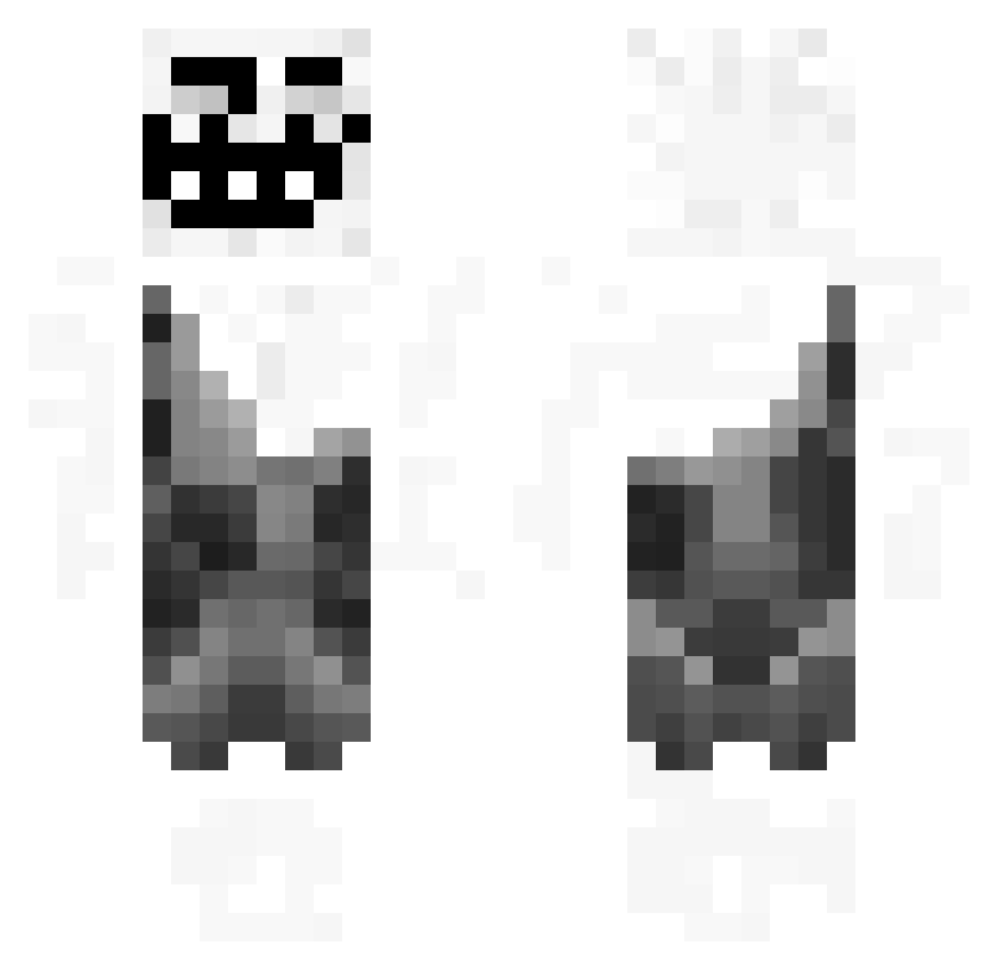 ninjacolorido14 Minecraft skin, front and back view