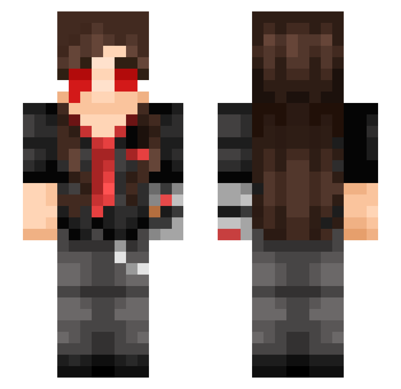 Schoonbee411 Minecraft skin, front and back view