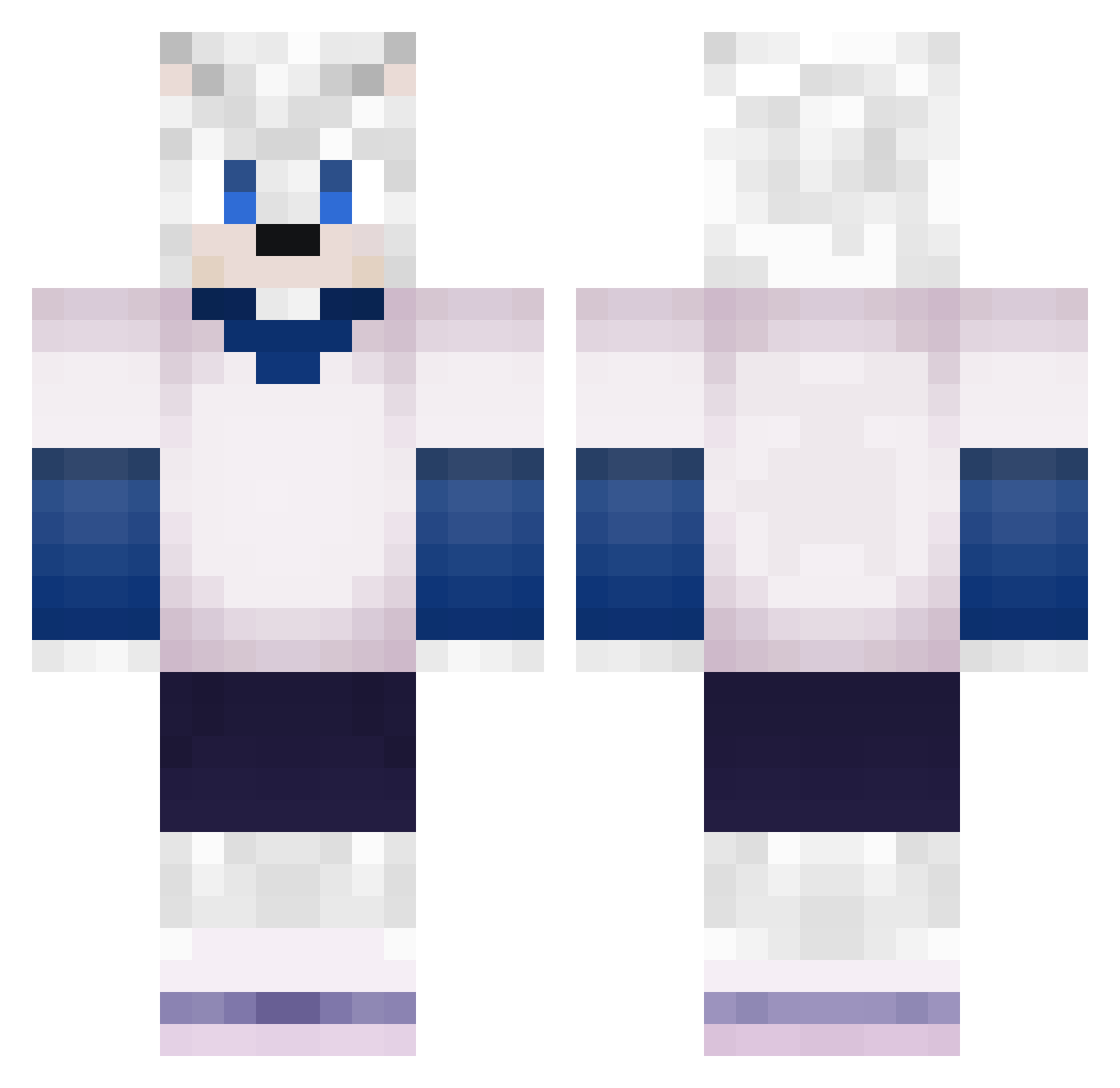 Destroyer404 Minecraft skin, front and back view