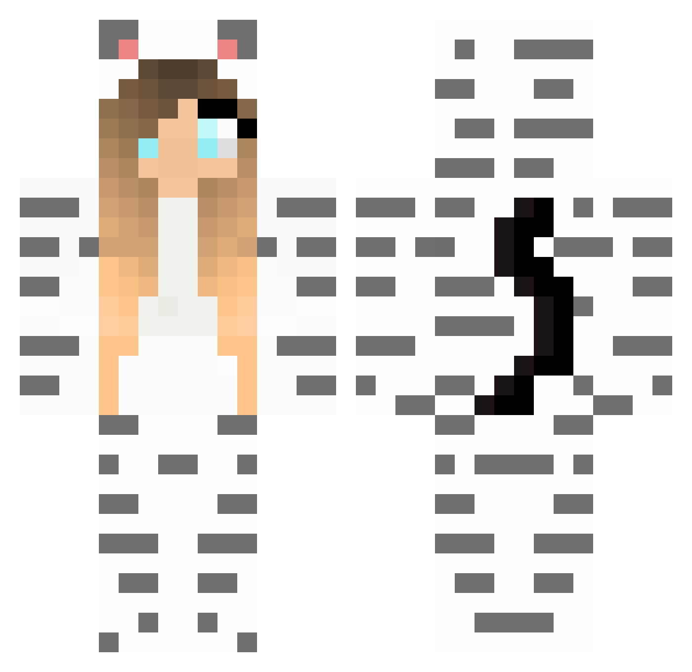 EurLuck Minecraft skin, front and back view