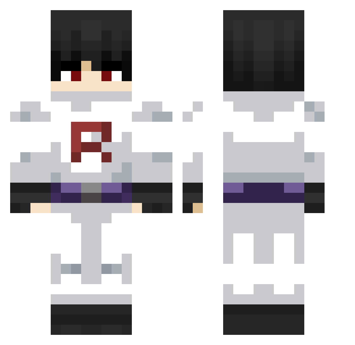 schokokrem96 Minecraft skin, front and back view