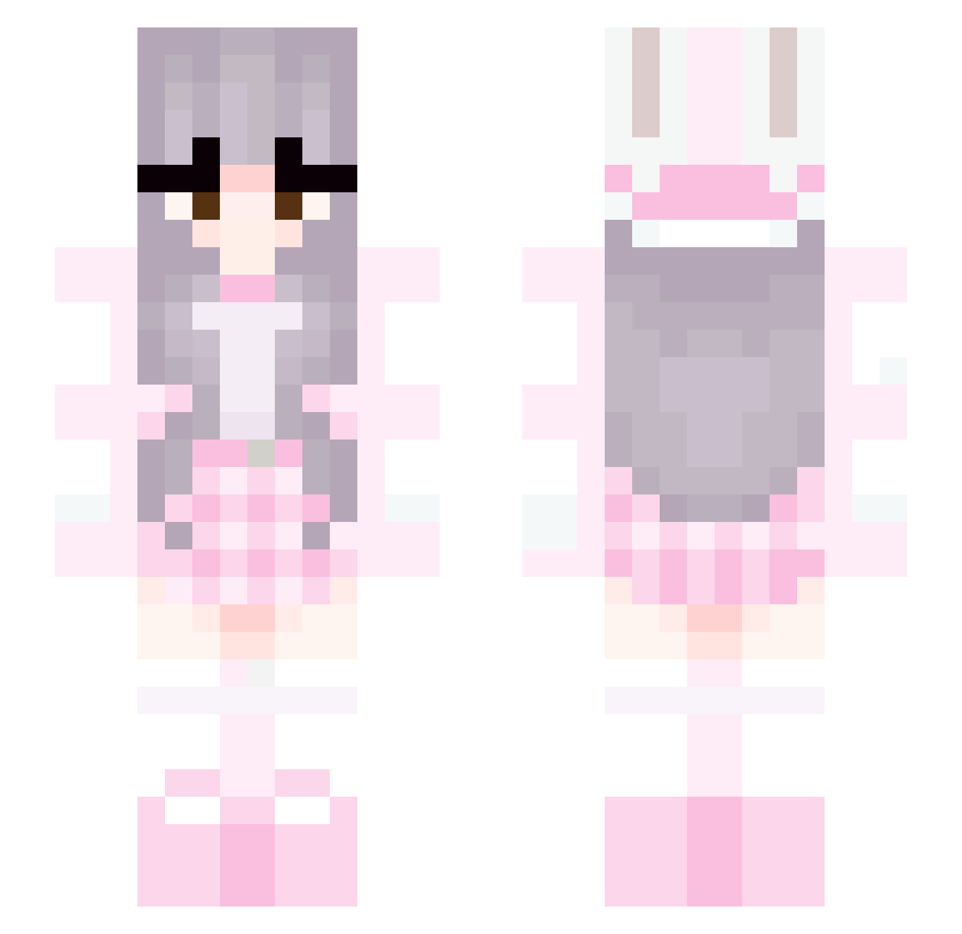 AliSpot12 Minecraft skin, front and back view