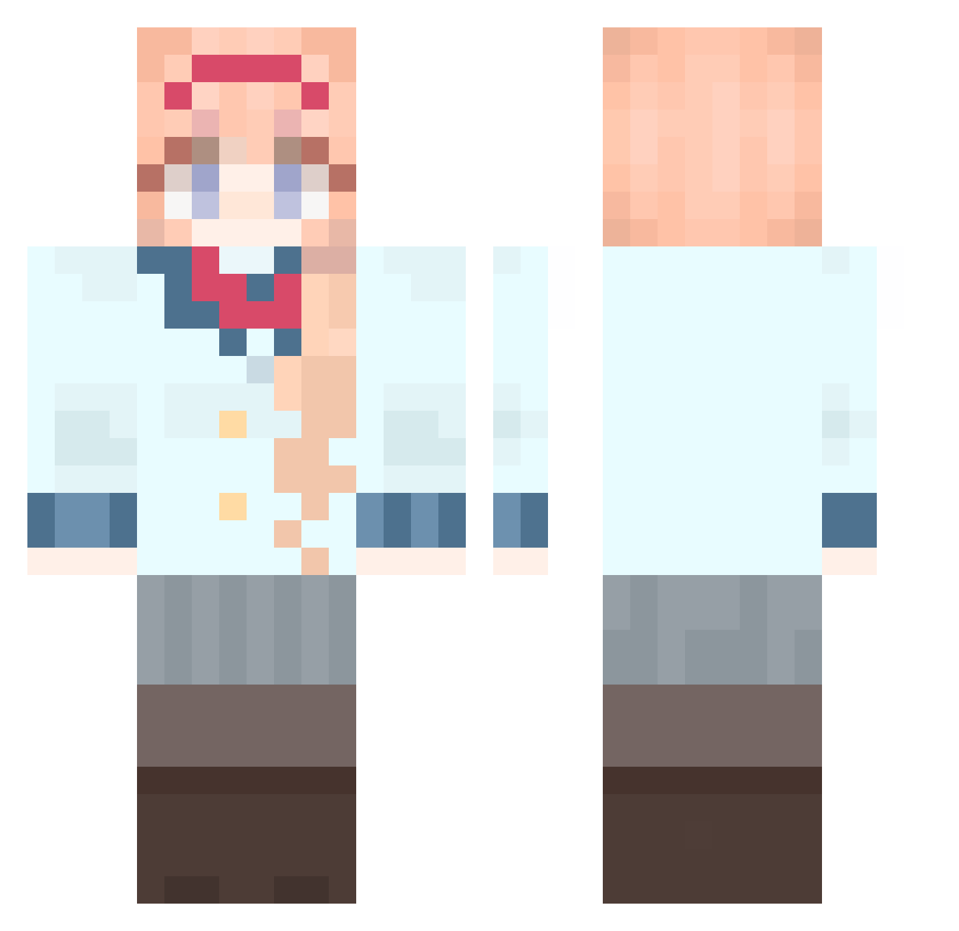 bobo0720 Minecraft skin, front and back view