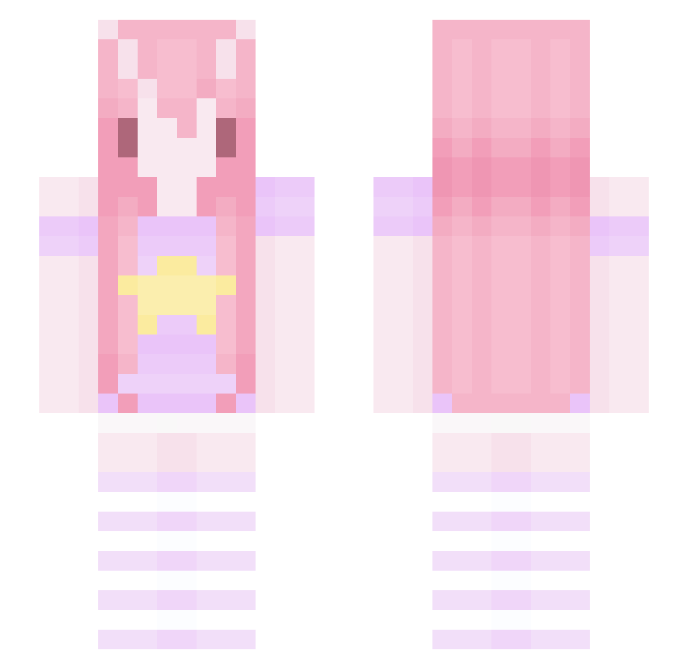 hotdogdaddy420 Minecraft skin, front and back view