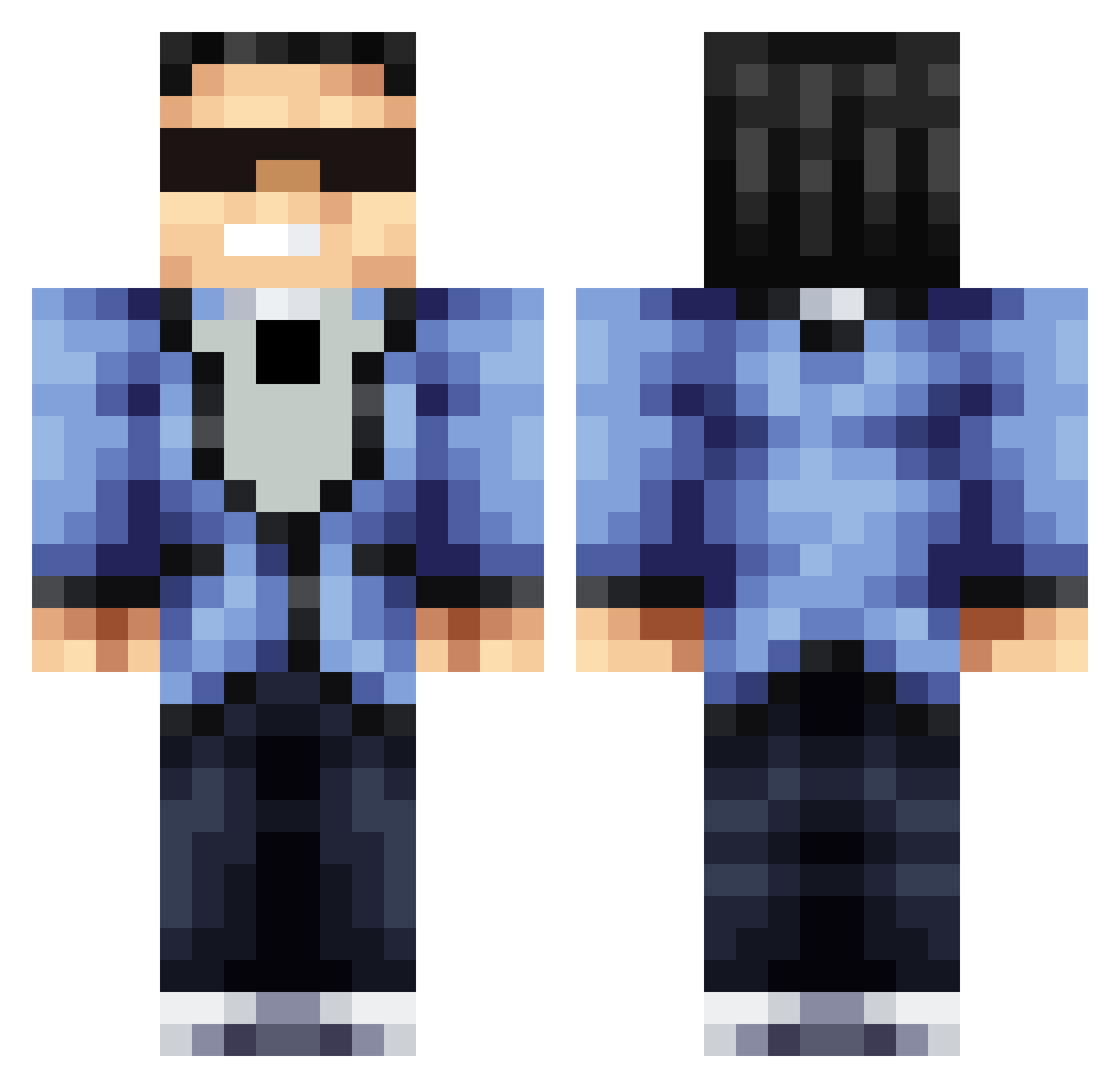 brose Minecraft skin, front and back view
