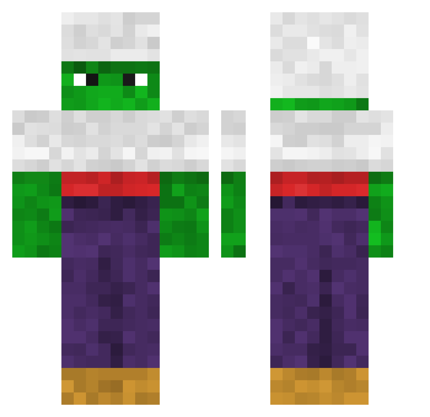 MattyShore Minecraft skin, front and back view