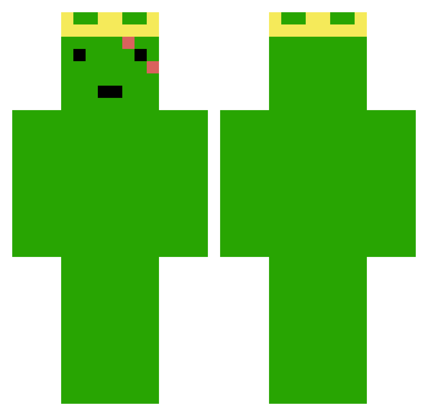 Tuurboo Minecraft skin, front and back view