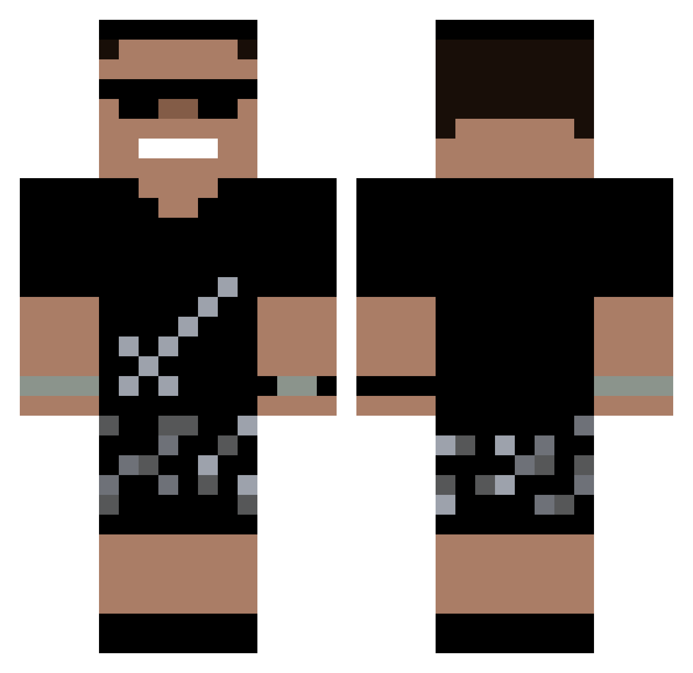 Sargyt Minecraft skin, front and back view