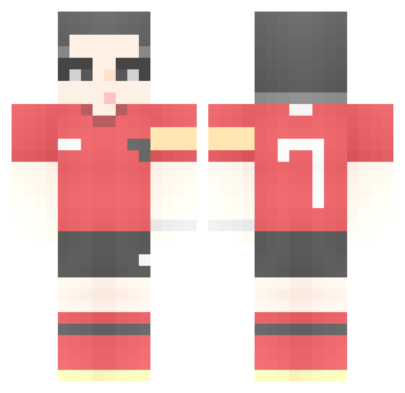 SON_7_Korea Minecraft skin, front and back view