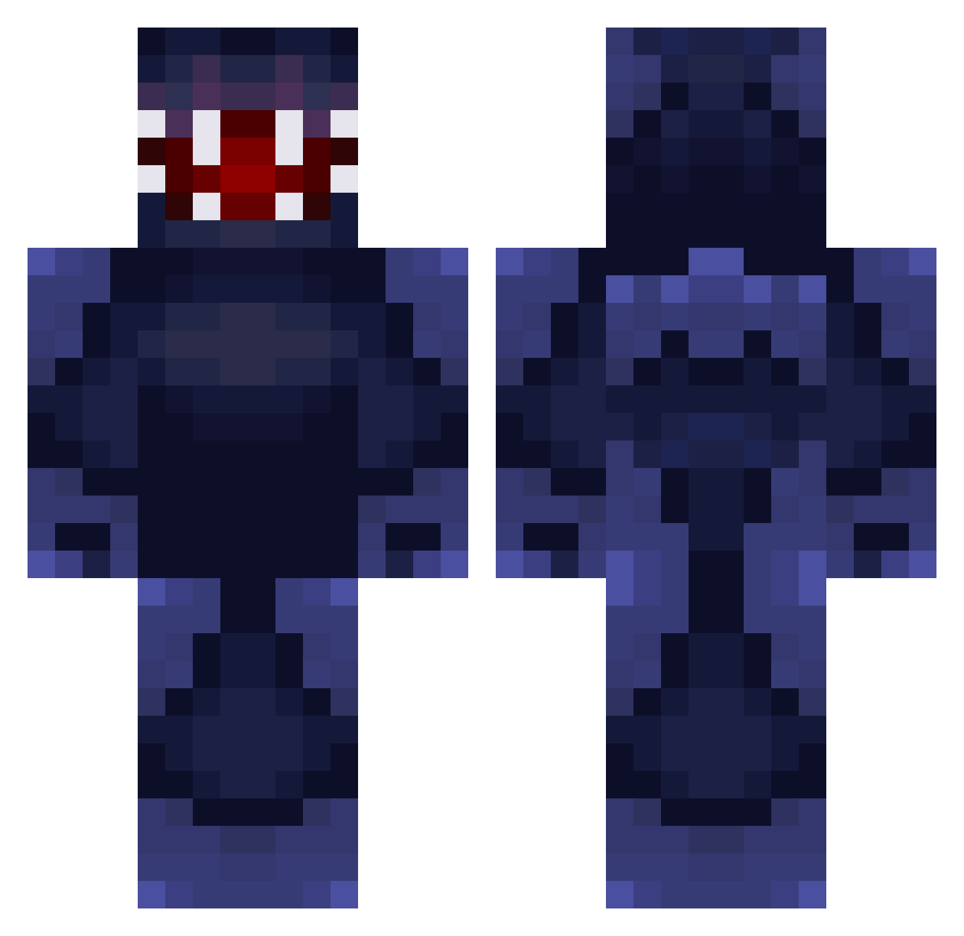 Audile_2 Minecraft skin, front and back view