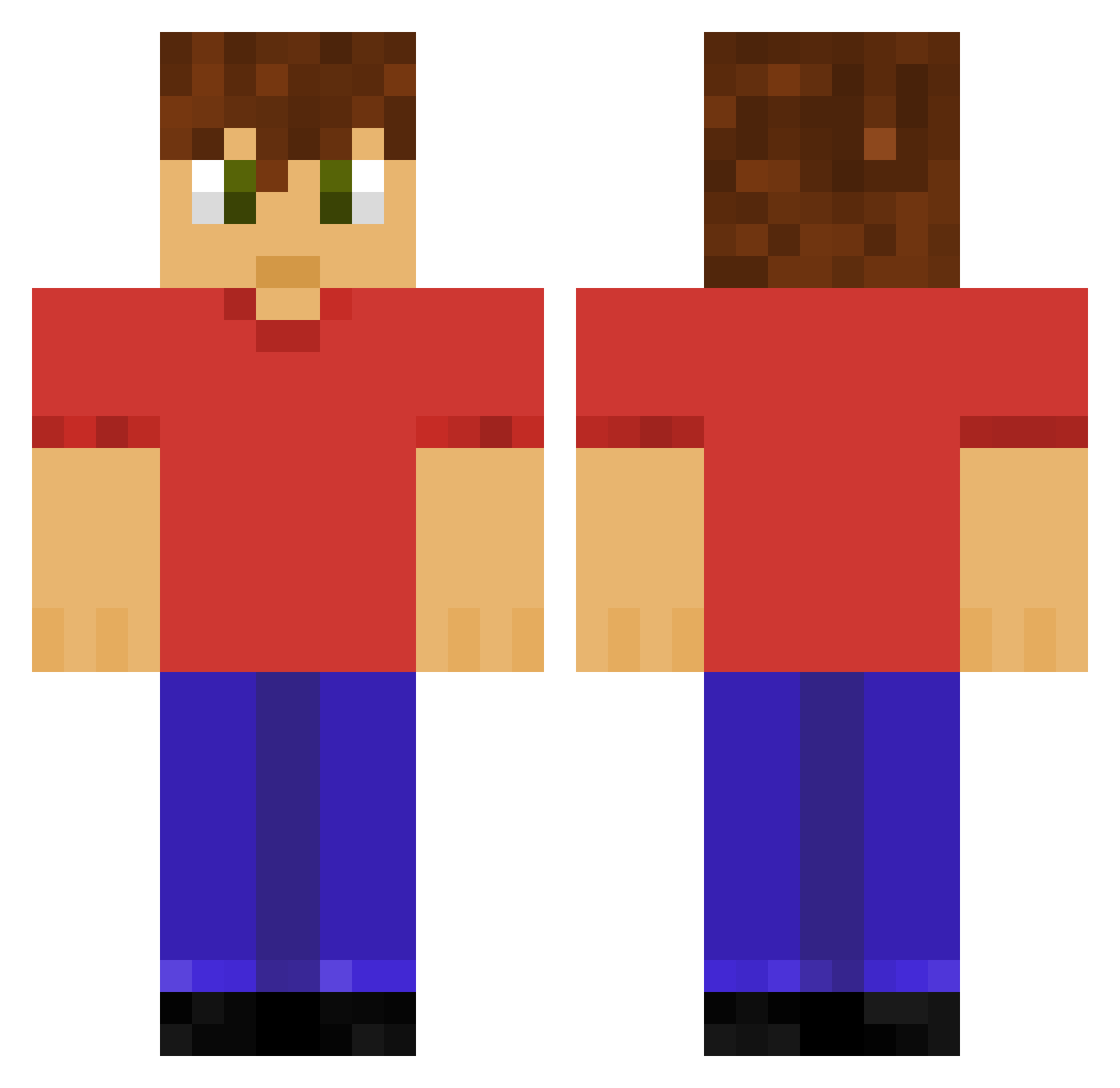 AntiX_CZ Minecraft skin, front and back view