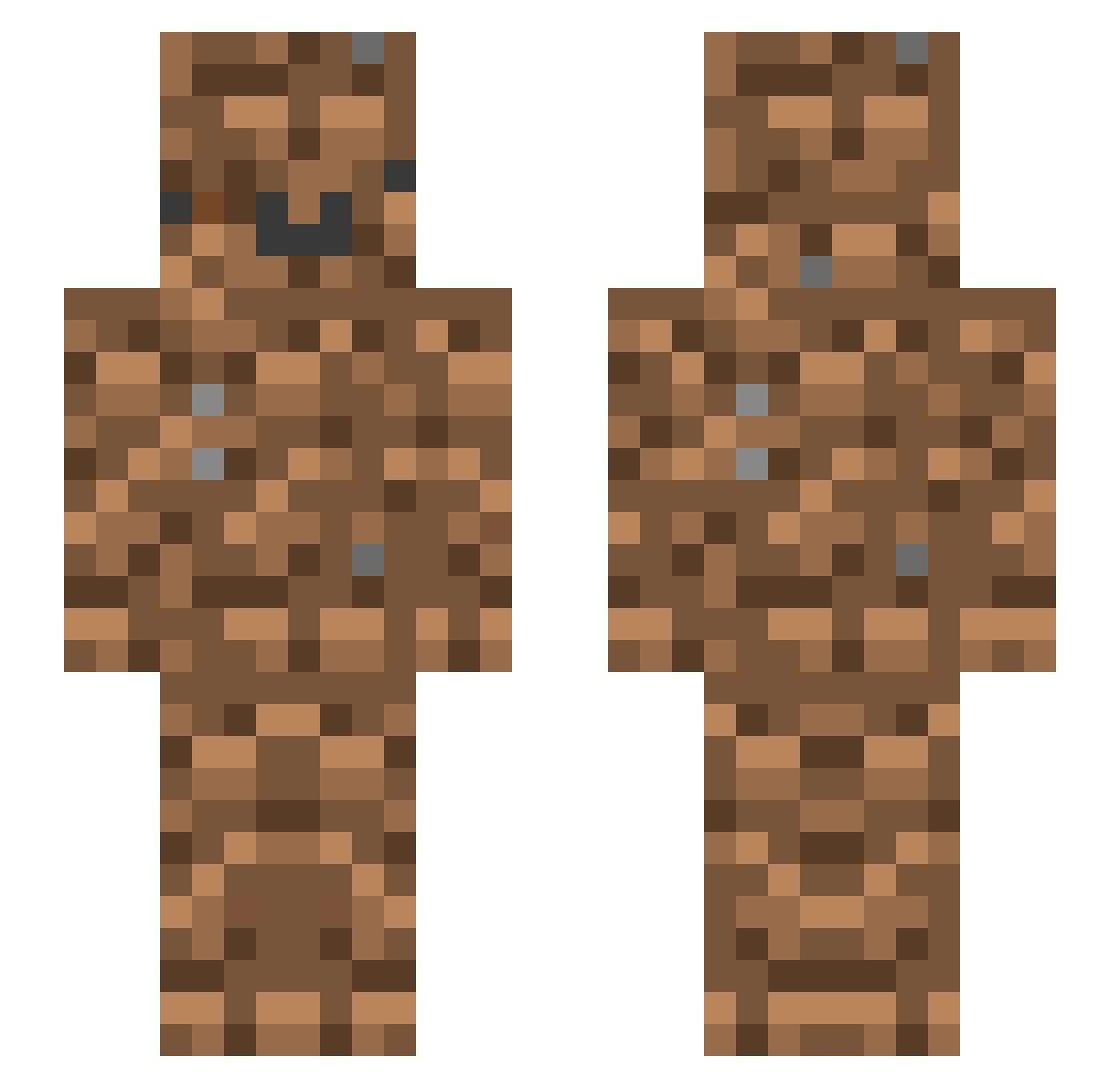 tatesbrawlgym Minecraft skin, front and back view