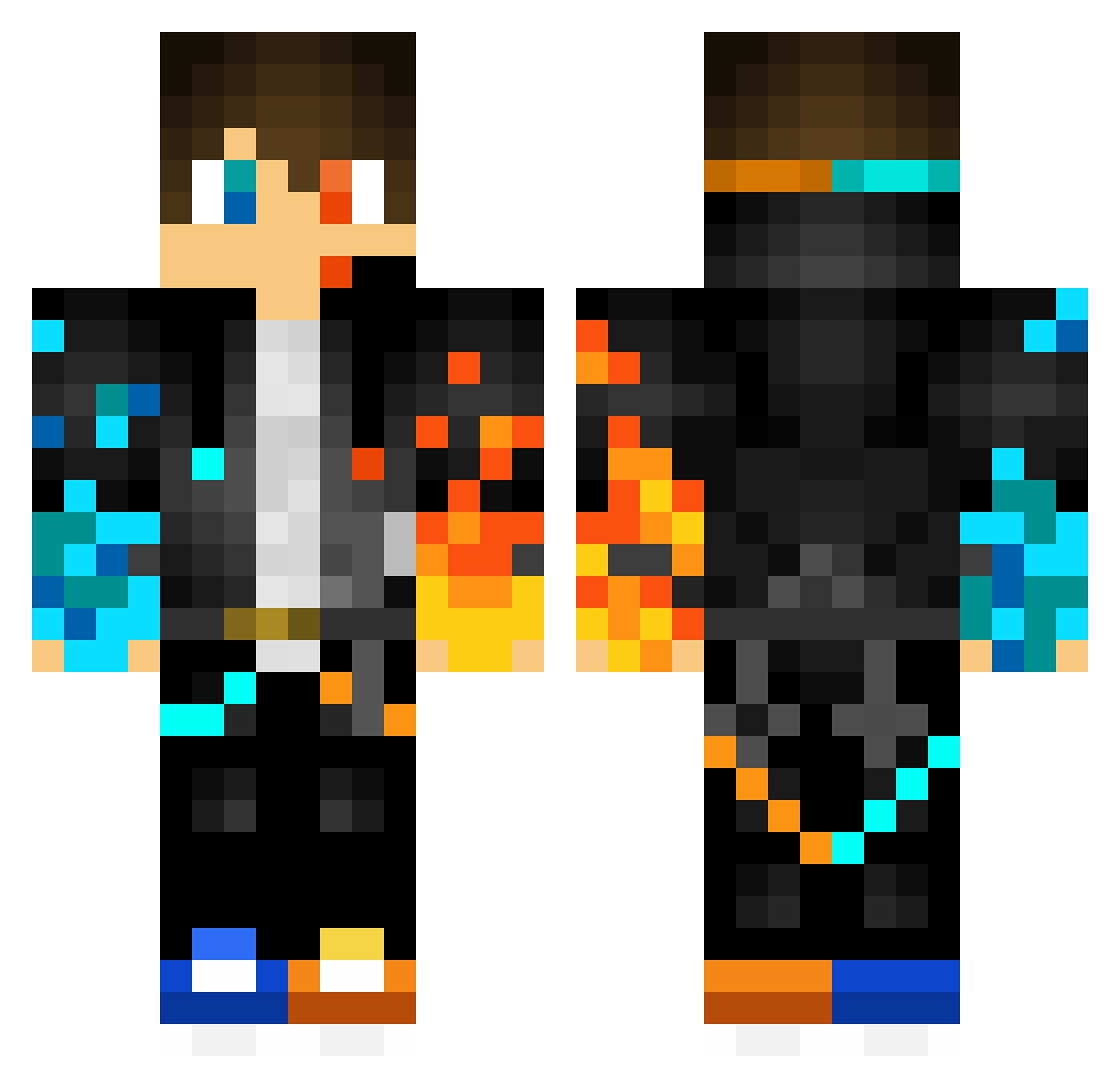Lxcxsx Minecraft skin, front and back view