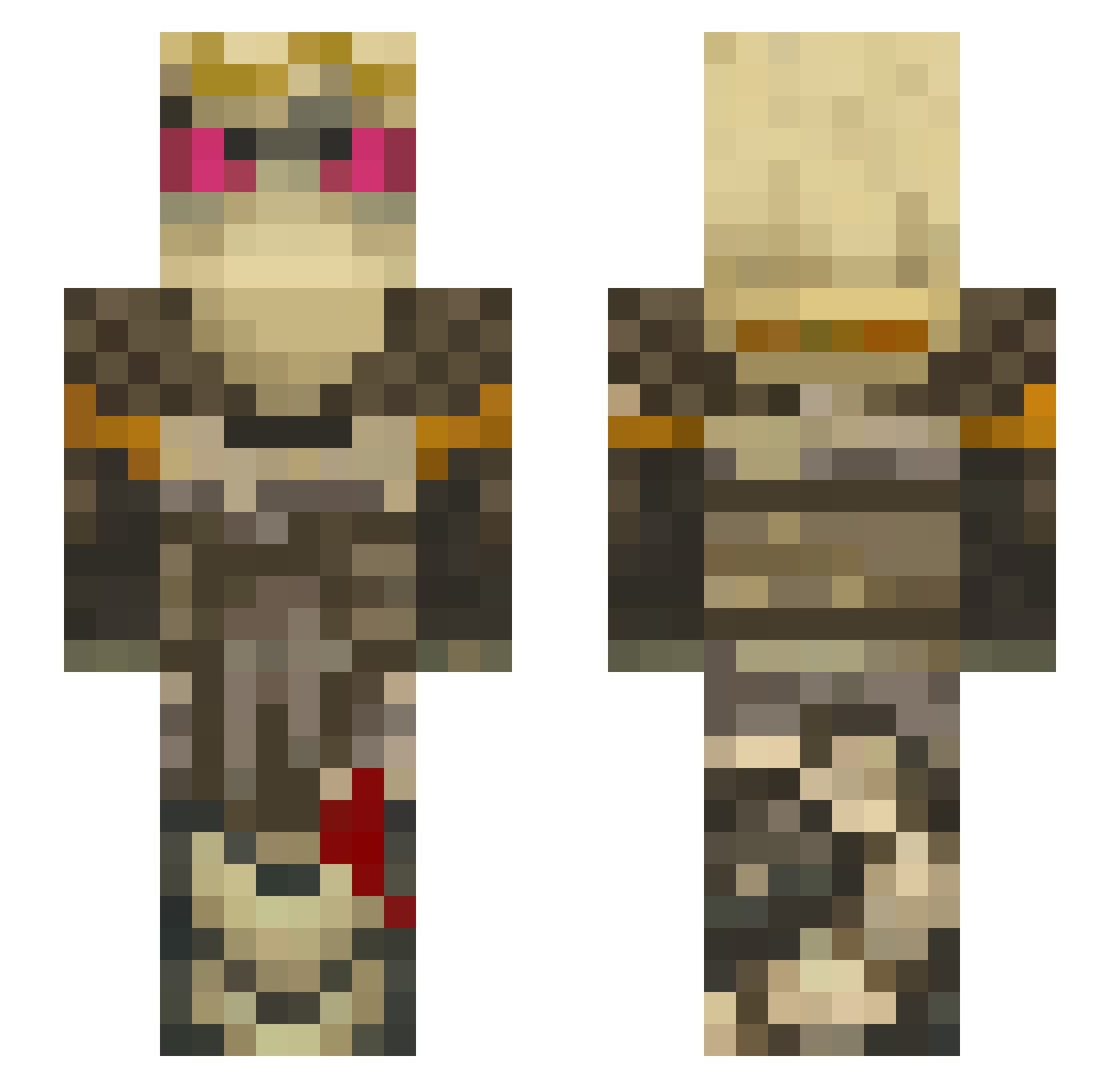 OnixMrngStar Minecraft skin, front and back view