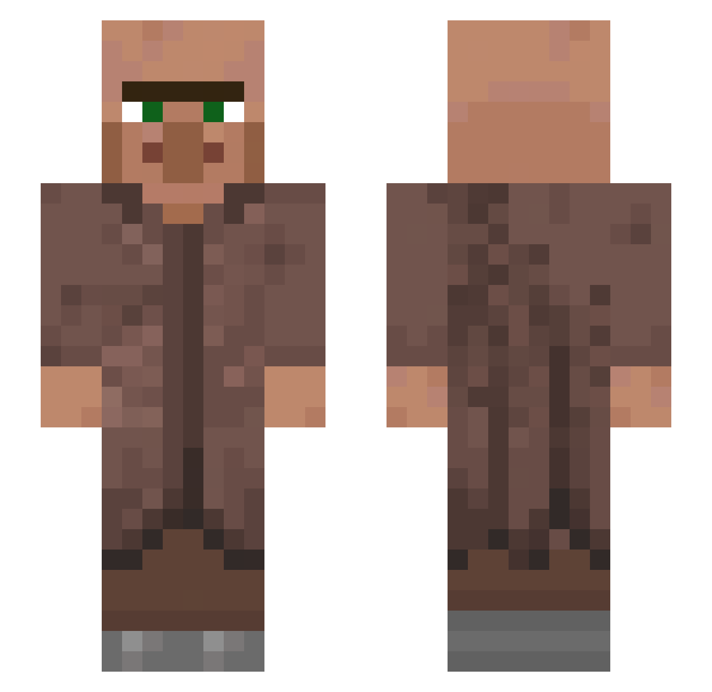 f0rhdsan Minecraft skin, front and back view