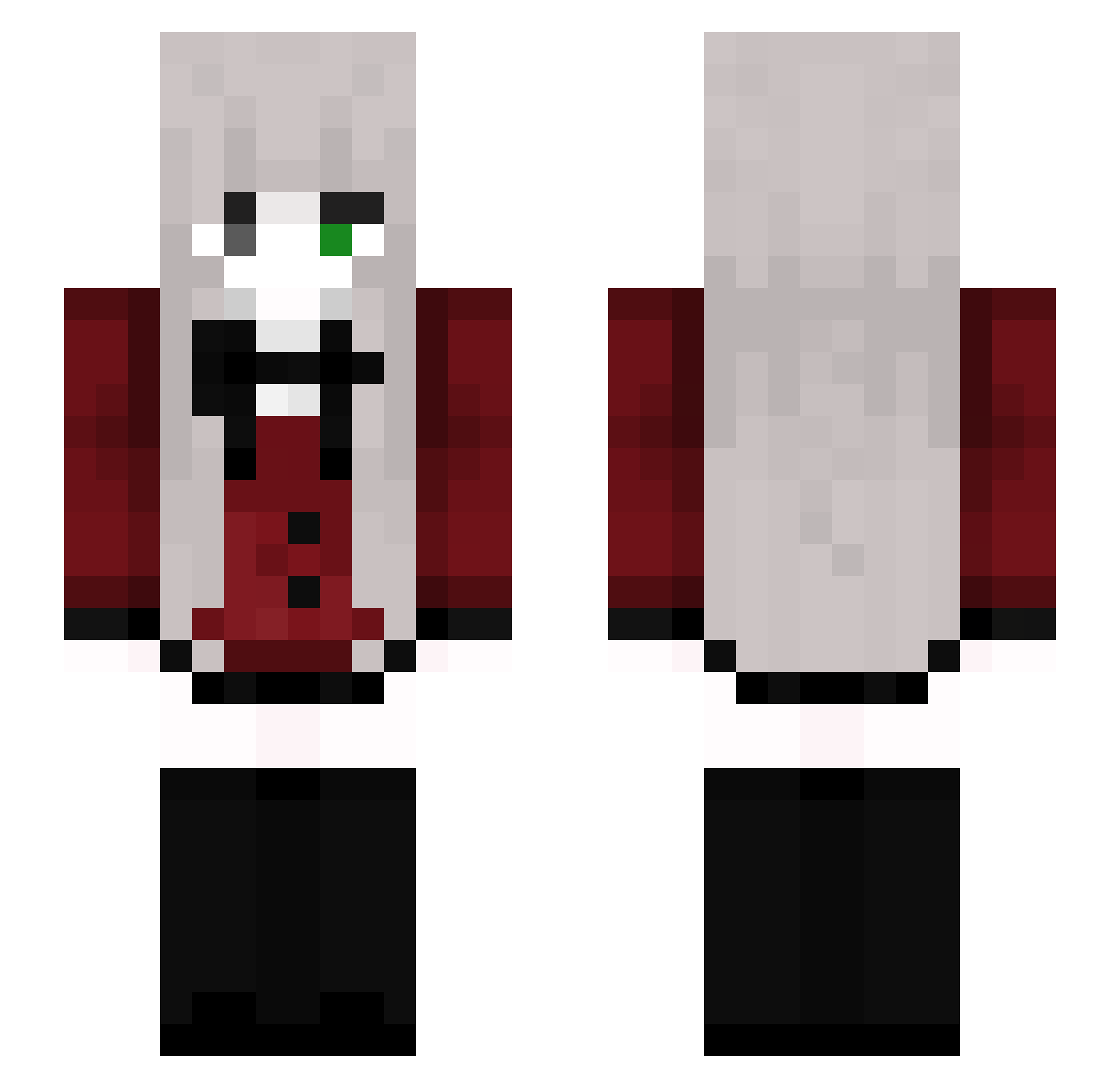 werilwec Minecraft skin, front and back view