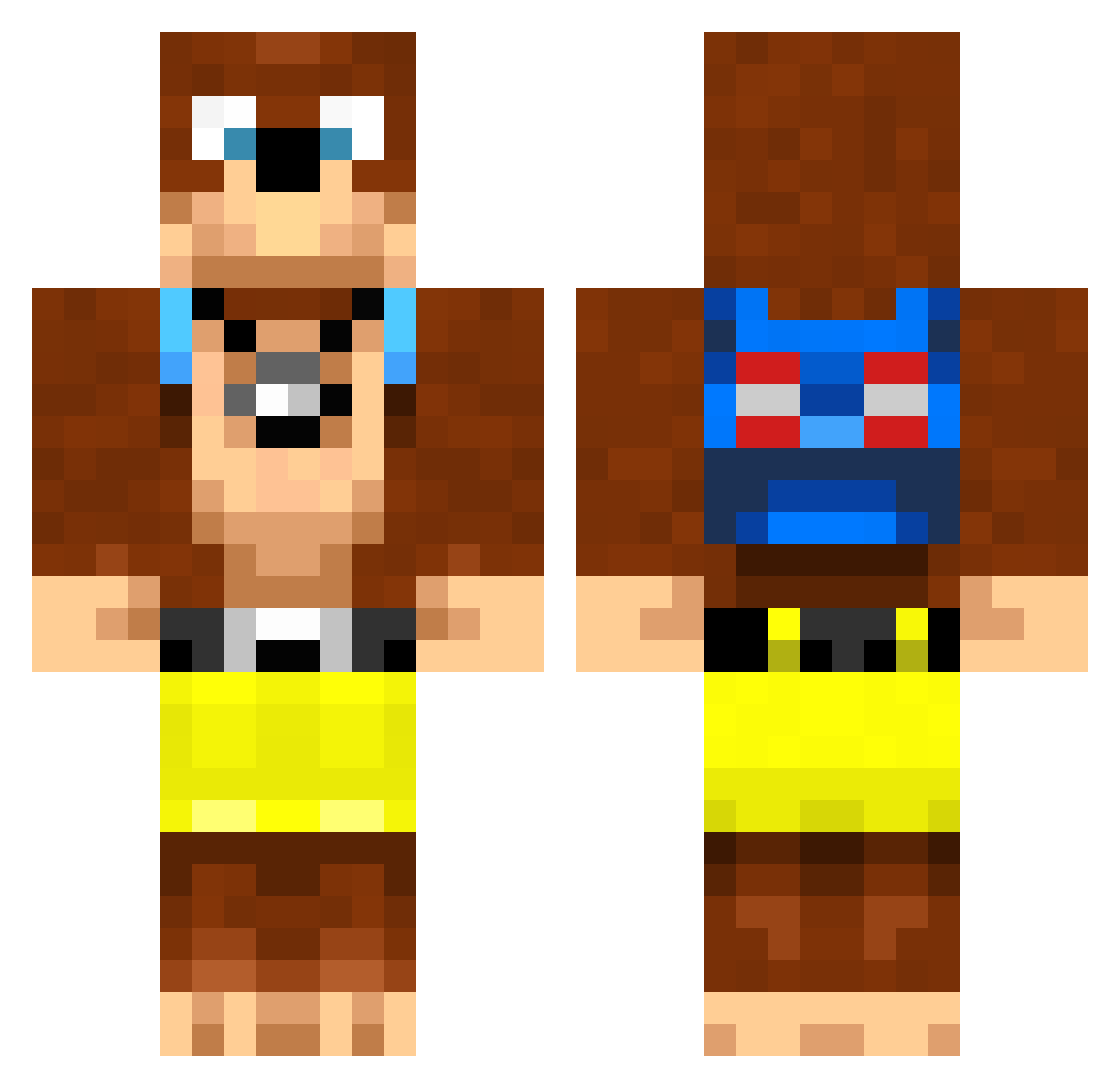nothing1469 Minecraft skin, front and back view