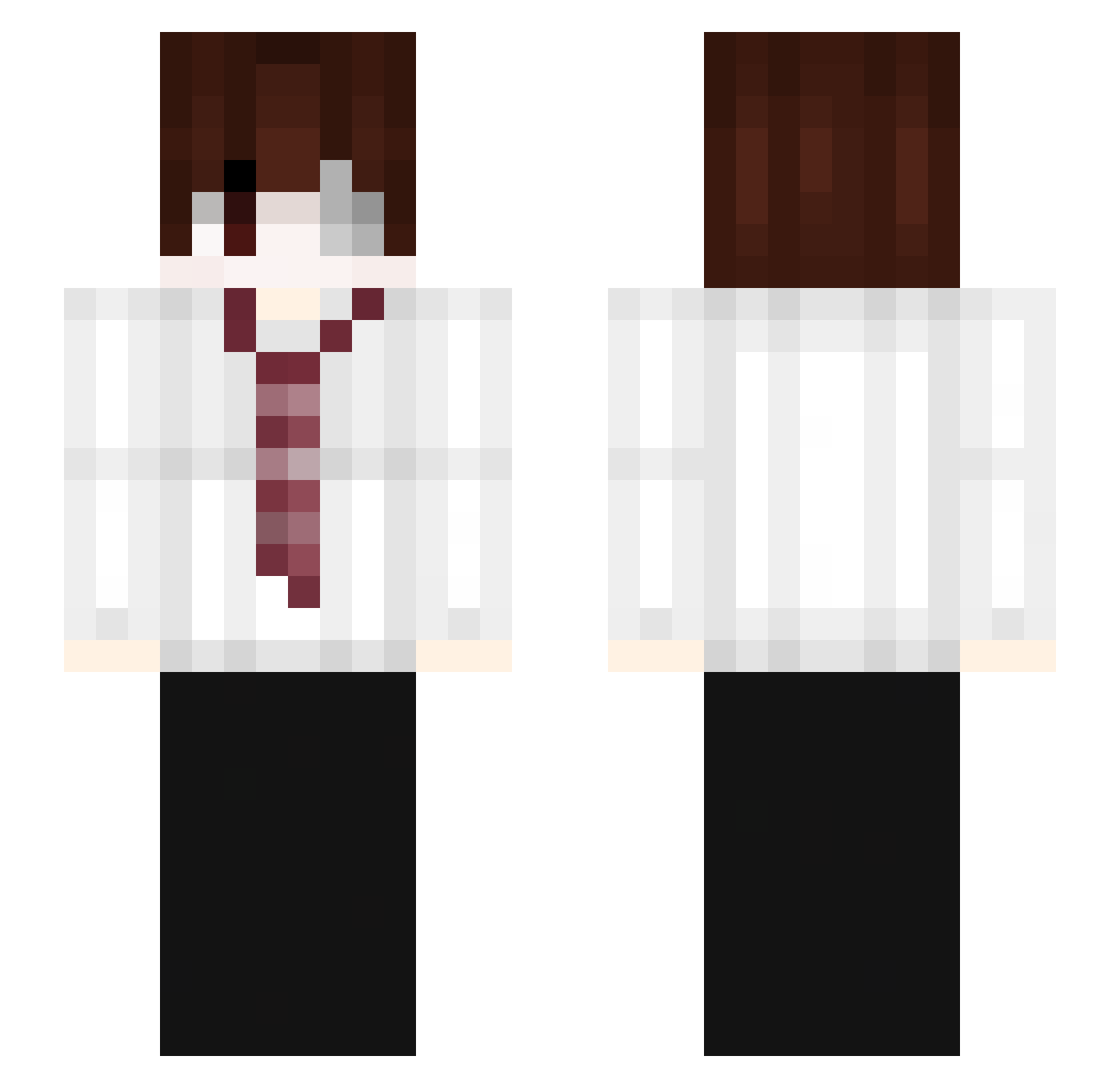 Oeacn Minecraft skin, front and back view