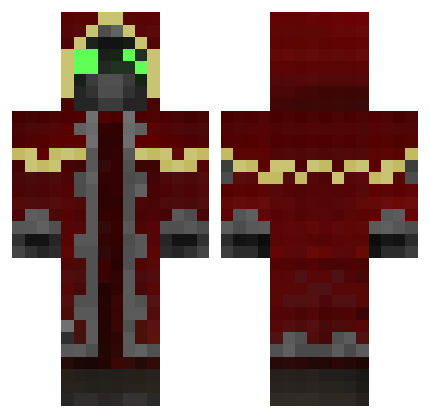 Cosmi_Coffee Minecraft skin, front and back view