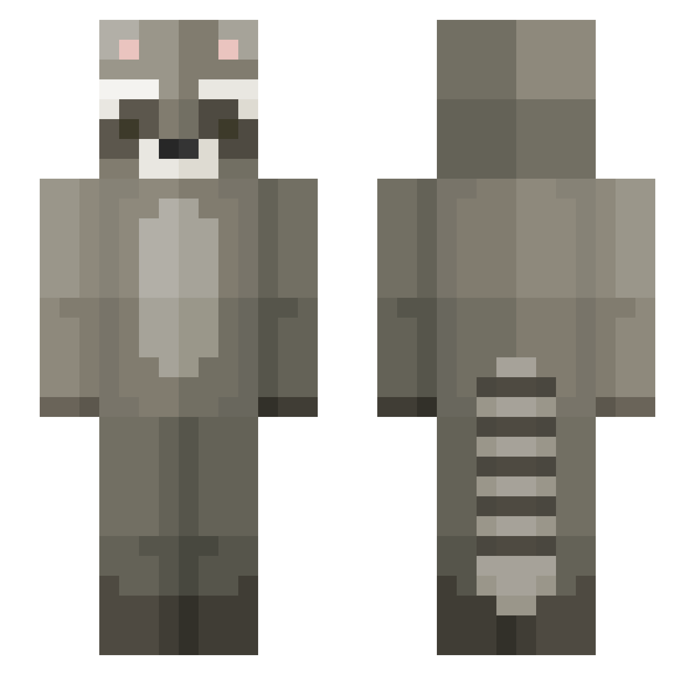korpsita - raccoon Minecraft skin