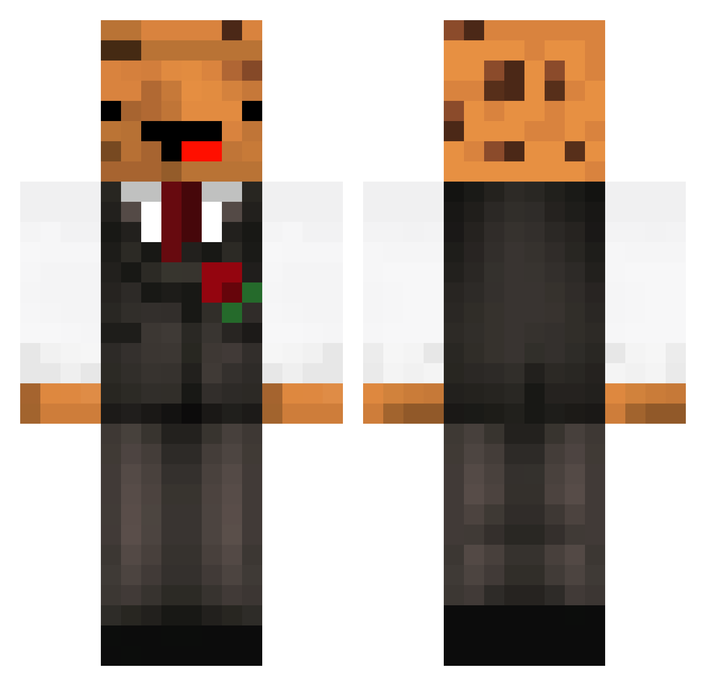 cookiehead_ Minecraft skin, front and back view