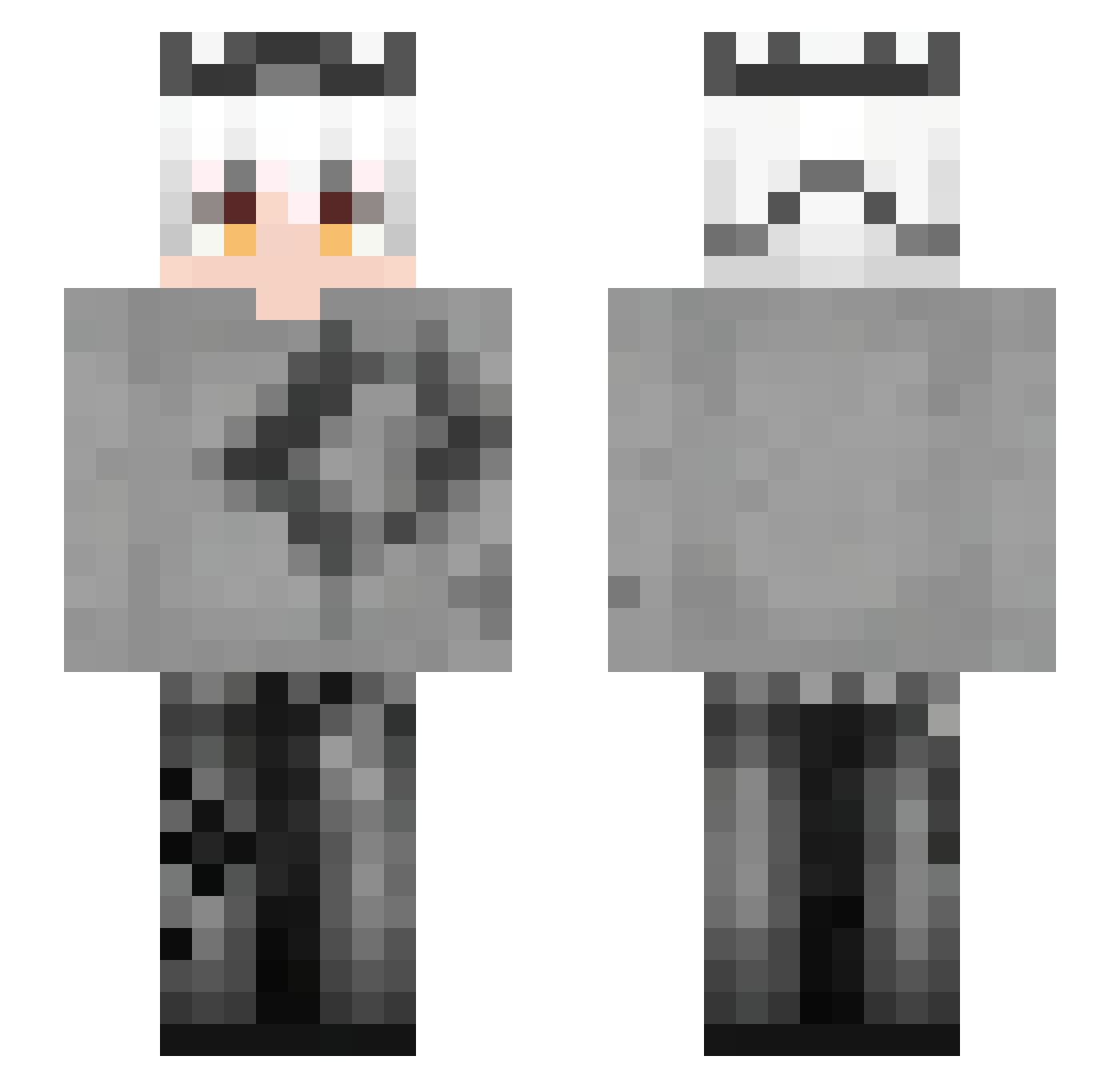 _SolFire Minecraft skin, front and back view