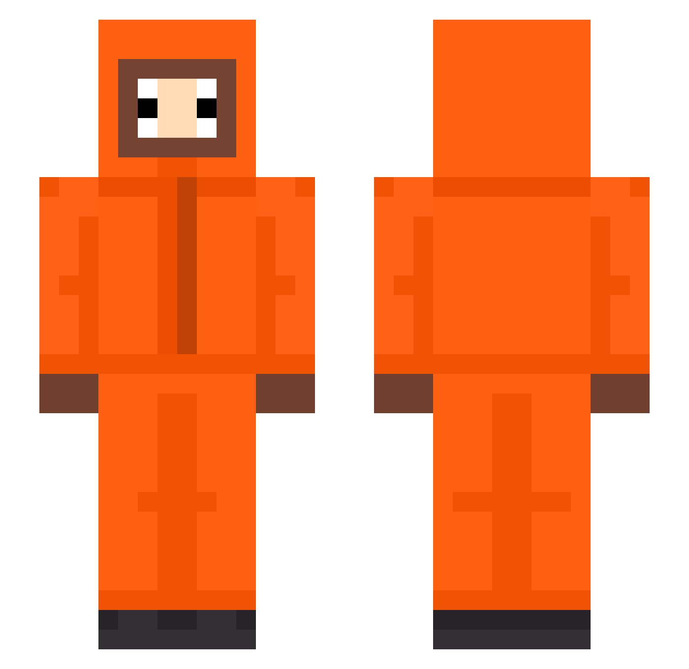 Dekomorixxx Minecraft skin, front and back view