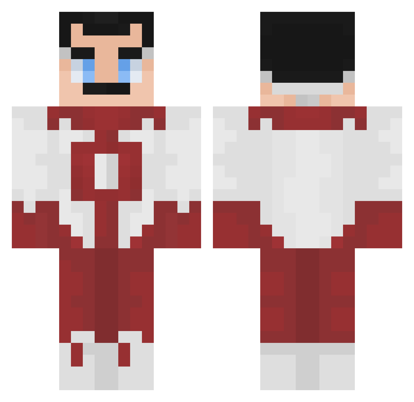Isovaline Minecraft skin, front and back view