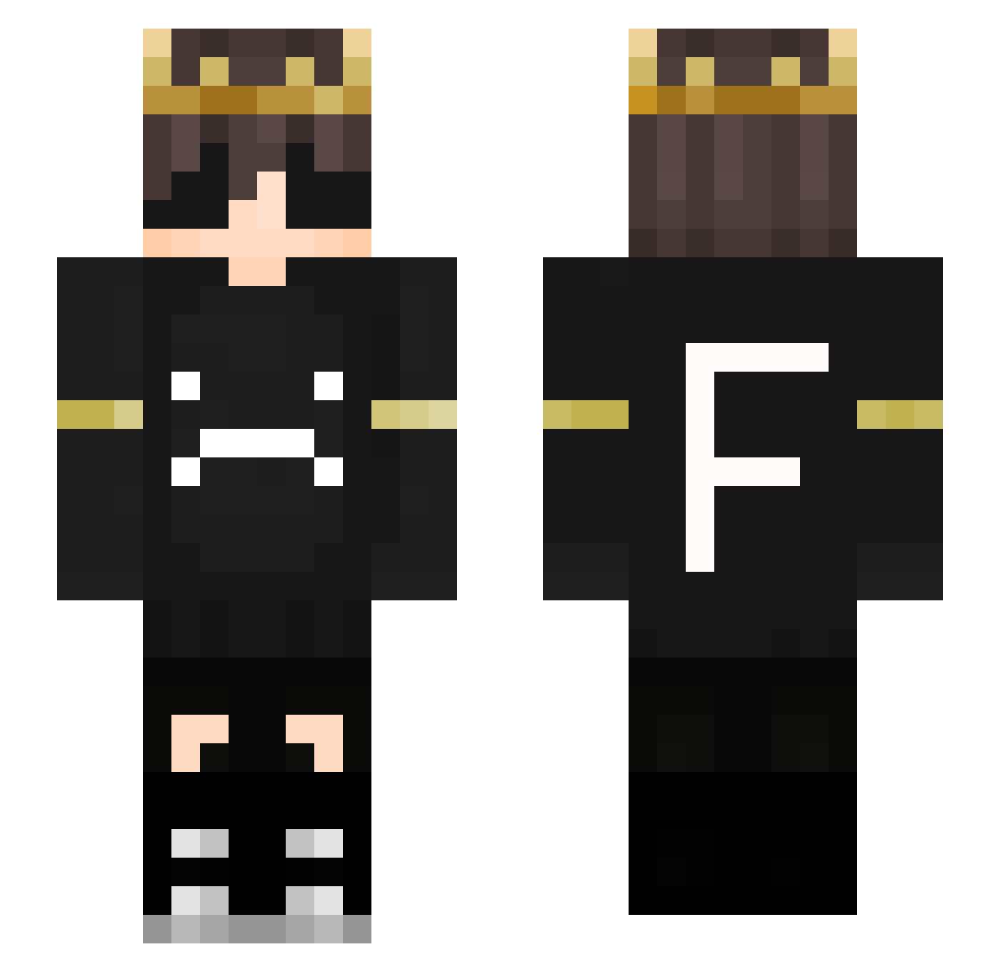 SillyBlitzo Minecraft skin, front and back view