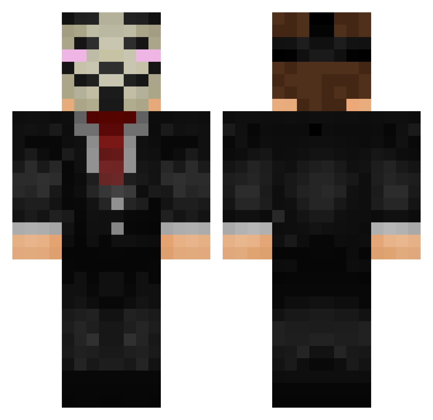 obamaIovesu Minecraft skin, front and back view