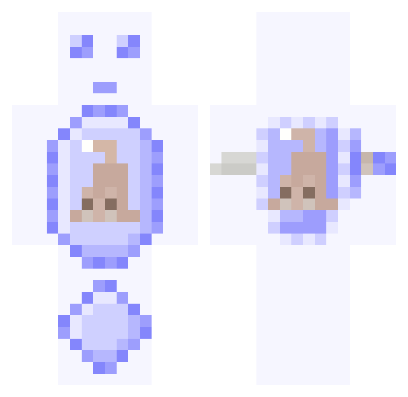 TheradiguDE Minecraft skin, front and back view